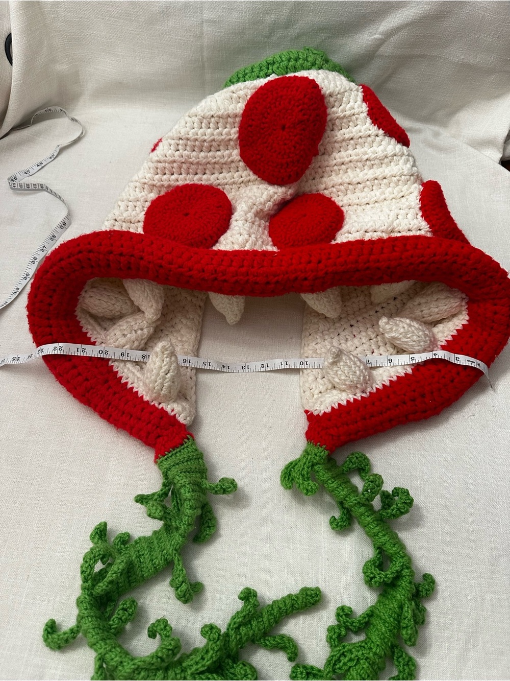Handmade Crocheted piranha plant Hat